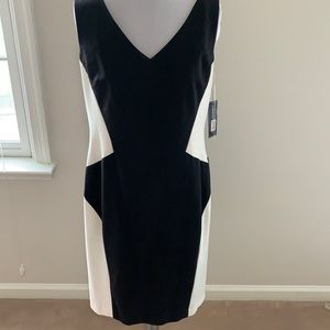Edgy black and white block dress perfect for summer!